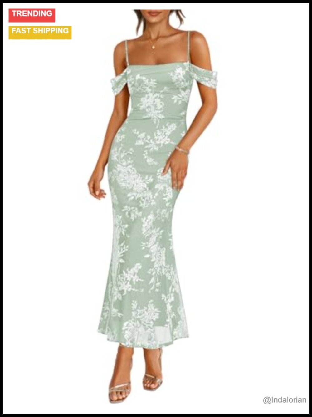 Floral Sleeveless Bodycon Cocktail Maxi Dress Off Shoulder Mesh Evening